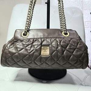 Quilted Brown Chain Shoulder Bag
